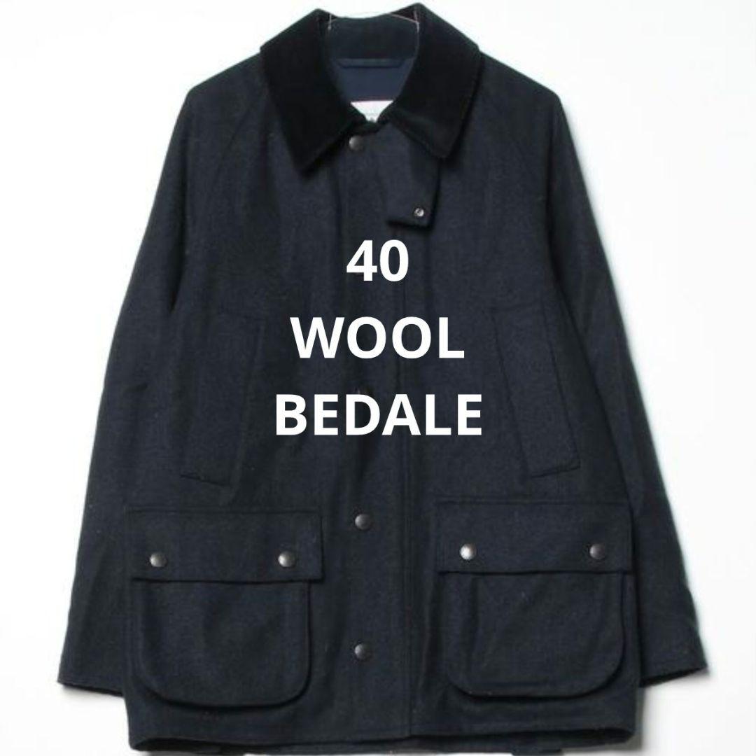 美品 Barbour Bedale Wool NAVY ブリステックスツイード 美品 Barbour Bedale Wool NAVY ブリステックスツイード