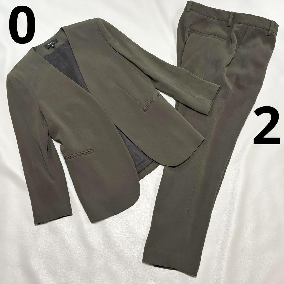 セオリー セットアップ パンツスーツ XS M SYNTHETIC.CREPE