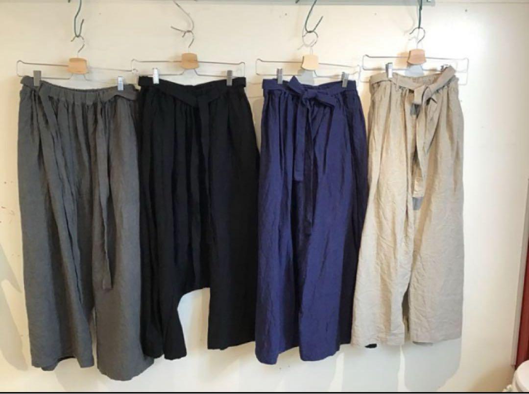 ICHI Antiqtuites 琴平炊きリネンサルエルパンツ 新品タグ付き