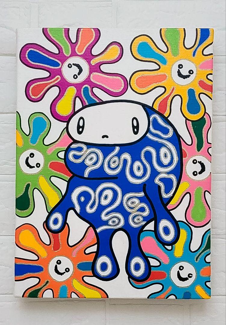 ★画家 鈴木哲也 現代アートF4(333×242mm) アクリル原画★送無105 ☆画家 鈴木哲也 現代アートF4(333×242mm) アクリル原画☆送無