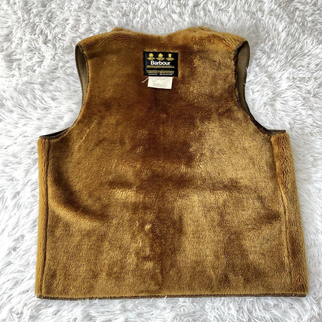 バブアー 英国製 ベスト ライナー ファーベスト リバーシブル 90s C42 バブアー ファーライナー ベスト ジレ リバーシブル Barbour FUR