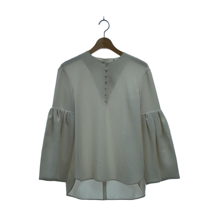 CYCLAS◆22SS/ボリュームスリーブブラウス/長袖ブラウス/34/トリアセテート/IVO/R04-84004 CYCLAS◇22SS/ボリュームスリーブブラウス/長袖ブラウス/34