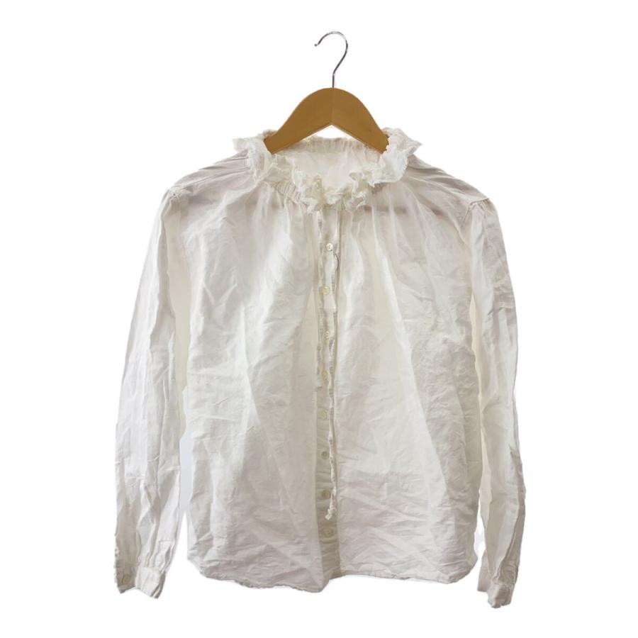 nest Robe◆長袖ブラウス/FREE/コットン/WHT/無地/01224-1276 nest Robe(ネストローブ) / 長袖ブラウス/FREE/コットン/WHT