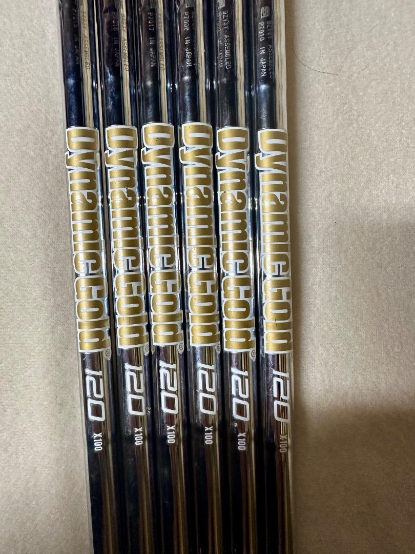 【人気商品！】 希少 DYNAMIC GOLD 120 X100 シャフト 6本セット（Dynamic Gold クラブ