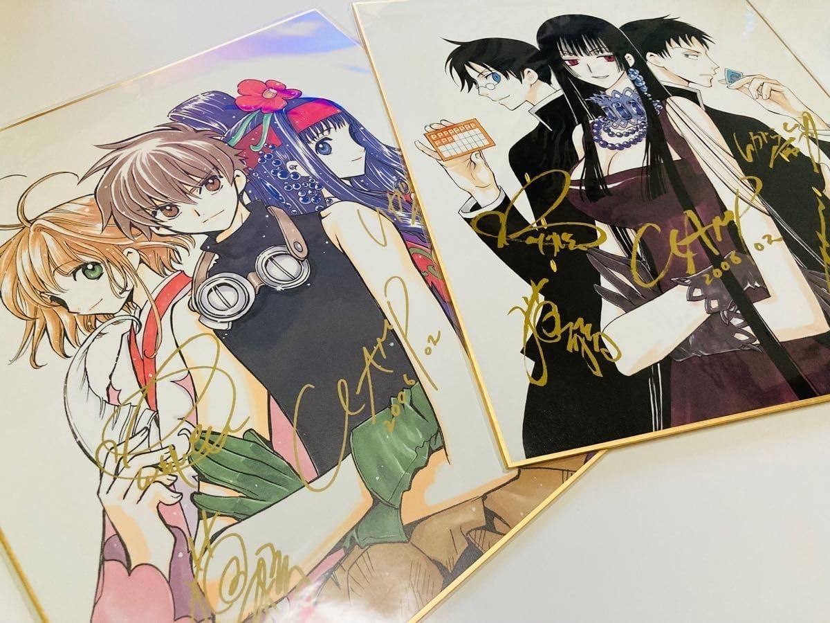 CLAMP 複製サイン色紙 xxxHOLIC 真夏ノ夜ノ夢 アニメイト予約特典 CLAMP 色紙 ツバサ xxxHOLIC 映画 アニメイト 特典（コミック