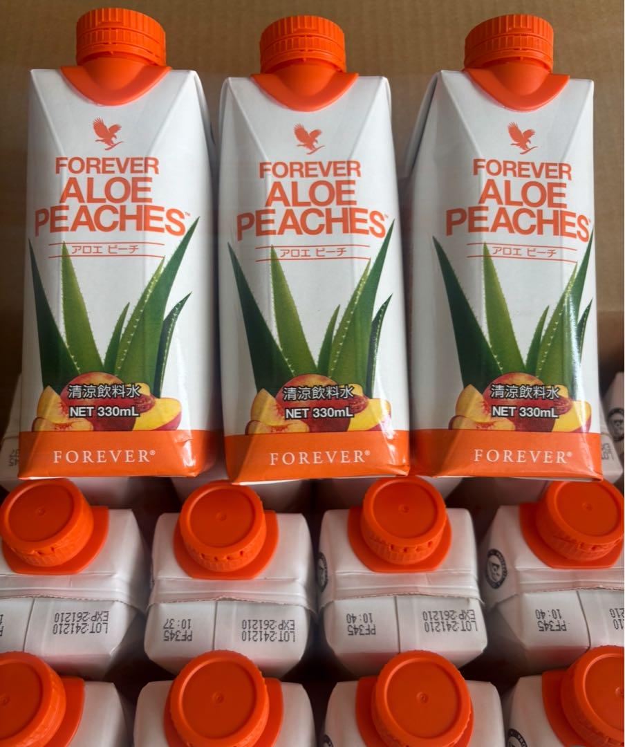 Forever Aloe Peaches 330ml 18本入り Forever Aloe Peaches 330ml 18本入り（Aloe Peaches 330ml