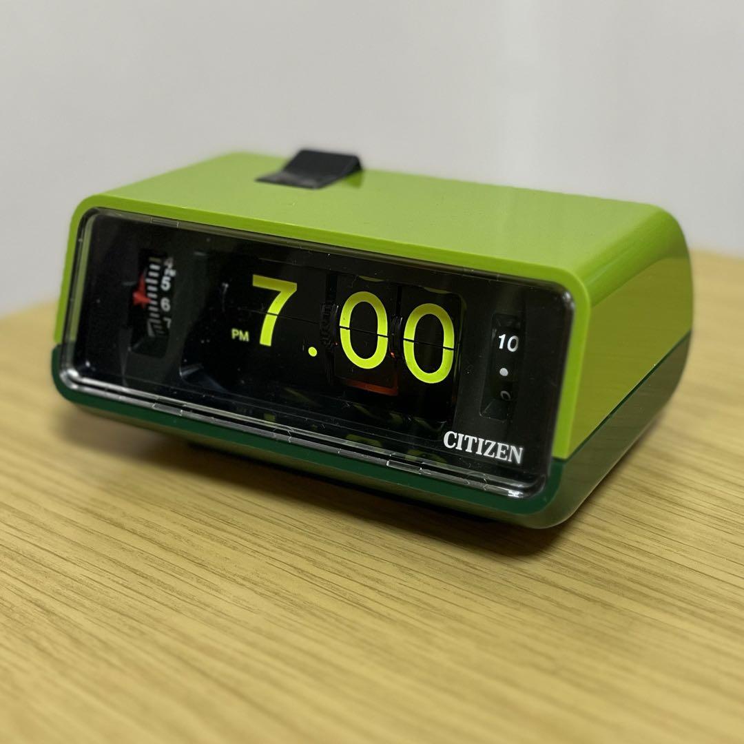 【メンテ済・動作正常】美品!CITIZEN パタパタ時計 ハイリーフ・カーチス緑 メンテ済・動作正常】美品!CITIZEN パタパタ時計 ハイリーフ