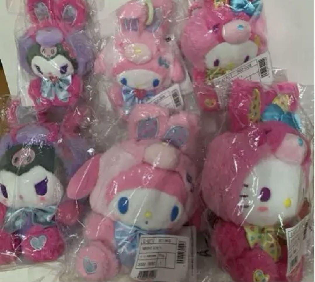 サンリオコラボ　キティ　マイメロディ　クロミ ストラップ　ぬいぐるみセット サンリオコラボ キティ マイメロディ クロミ ストラップ