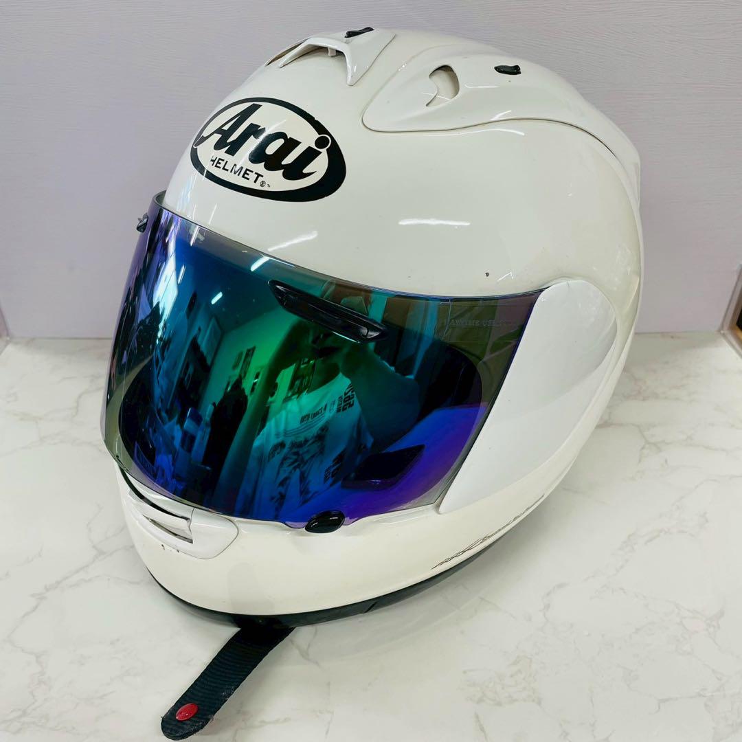 Arai RX-7 R IV 57.58 傷汚れシール跡あり WW2542（ส่งงาน