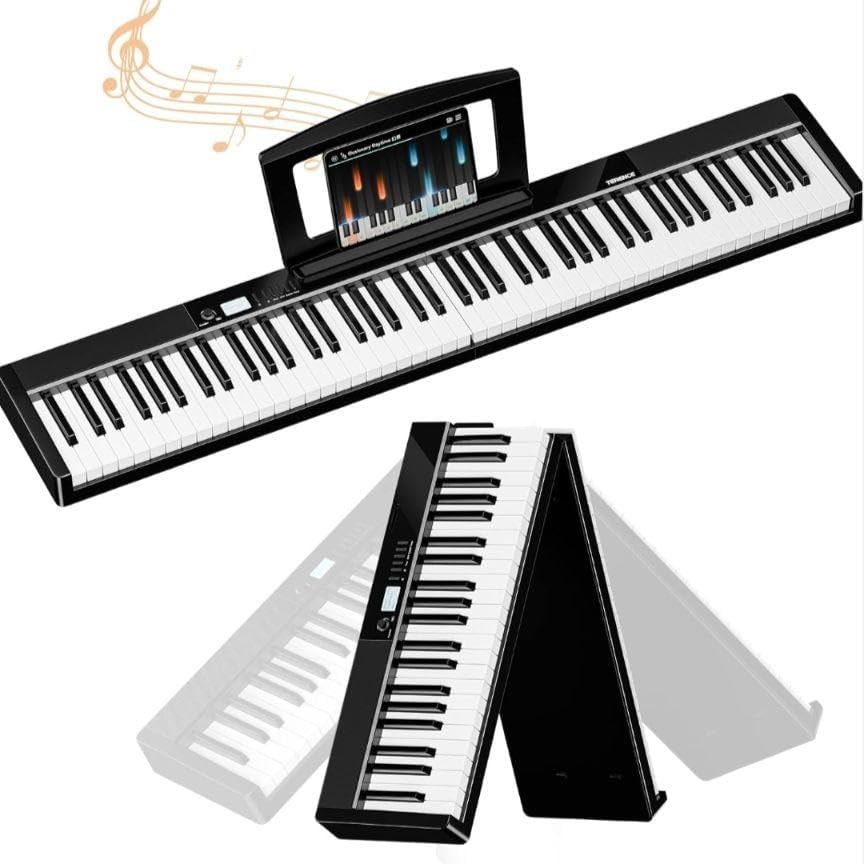 リアルサウンド電子ピアノ 88鍵盤 折りたたみピアノ コンパクト MIDI リアルサウンド電子ピアノ 88鍵盤 掛け持っ 折りたたみピアノ