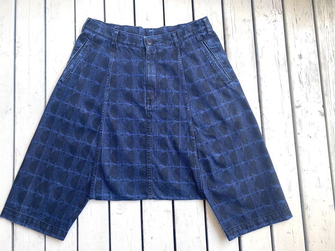 希少✨ブラックコムデギャルソン ドット柄サルエルパンツ L インディゴ 安心の国内発送 希少コムデギャルソンブラックサルエルパンツ