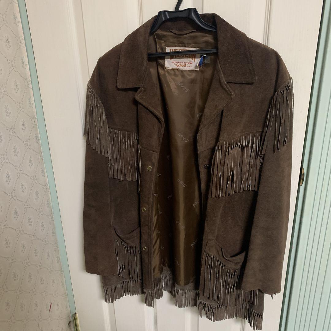 【r.u】Schott Western フリンジレザージャケット r.u様専用】Schott Western フリンジレザージャケット（mix