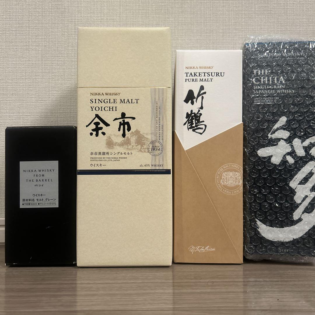 新品未開封　竹鶴　余市　フロムザバレル　計7本セット 竹鶴 余市 フロムザバレル 知多 メルカリ便 送料料込 匿名発送