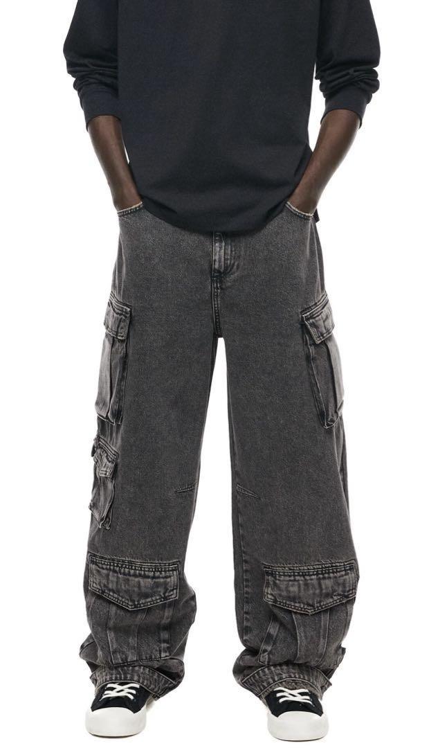 【ZARA】 UTILITY DENIM カーゴパンツ　ブラック / 31インチ ZARA Man UTILITY POCKET JEANS size 31 | eBay