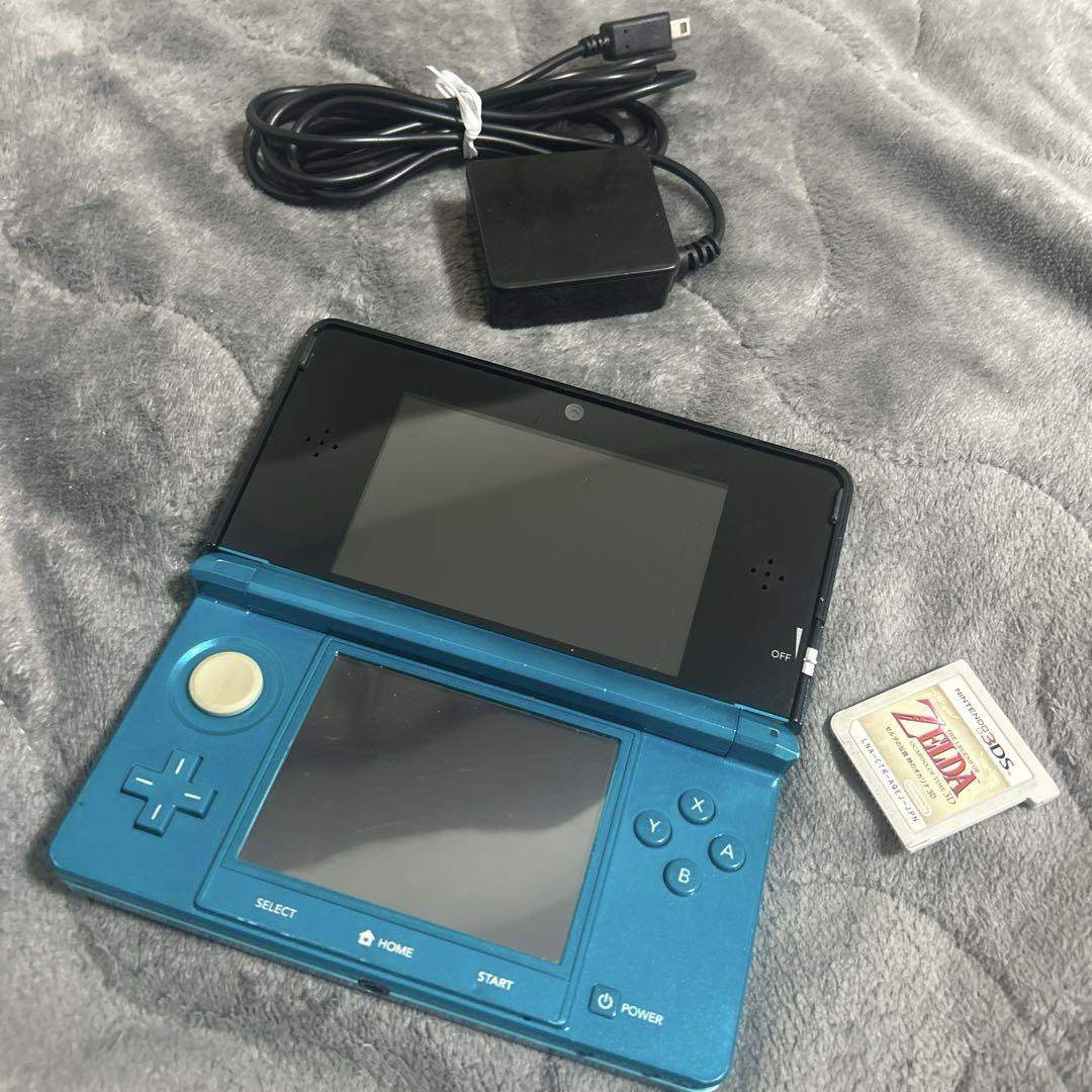 ニンテンドー3DS アクアブルー　タッチペン、充電器付き 任天堂 ニンテンドー3DS 本体 タッチペン充電器付き 選べる5色