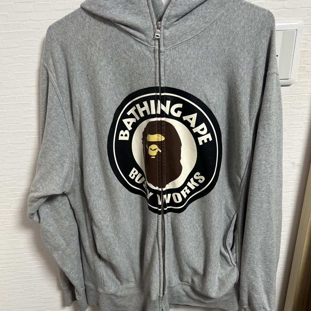 90年代BAPE グレー フルジップパーカー 90年代BAPE グレー フルジップパーカー（アベイシングエイプ