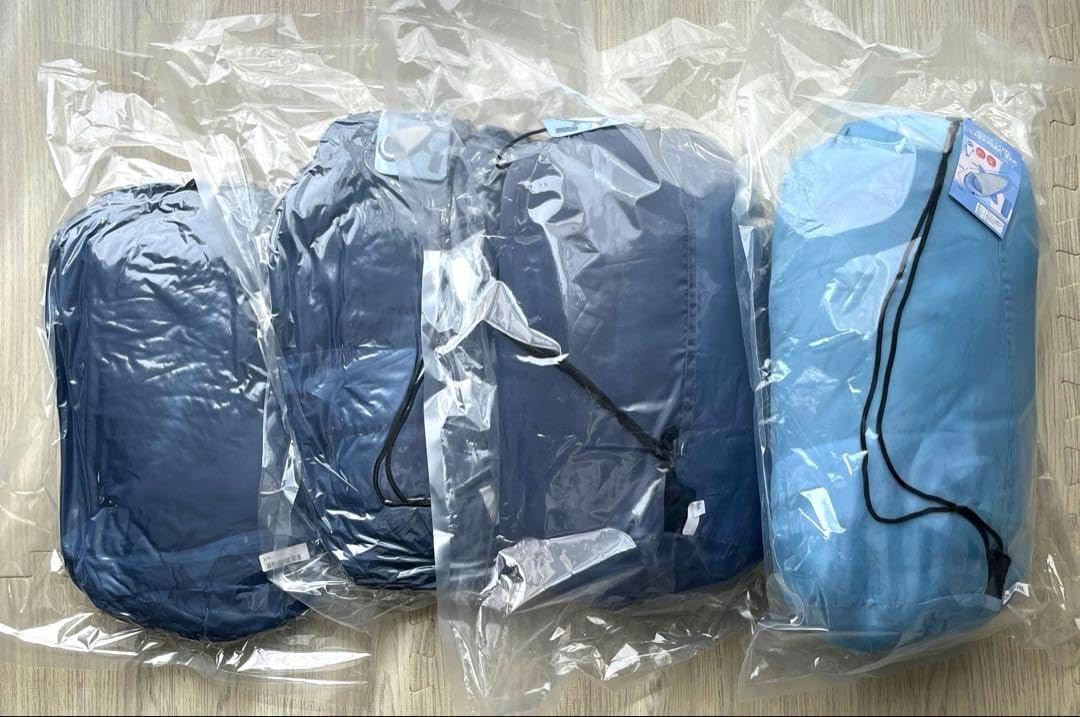 激安特価 ねぶくろシャーク ネイビー3個 水色1個 寝袋 シュラフ キャンプ アウトドア寝具
