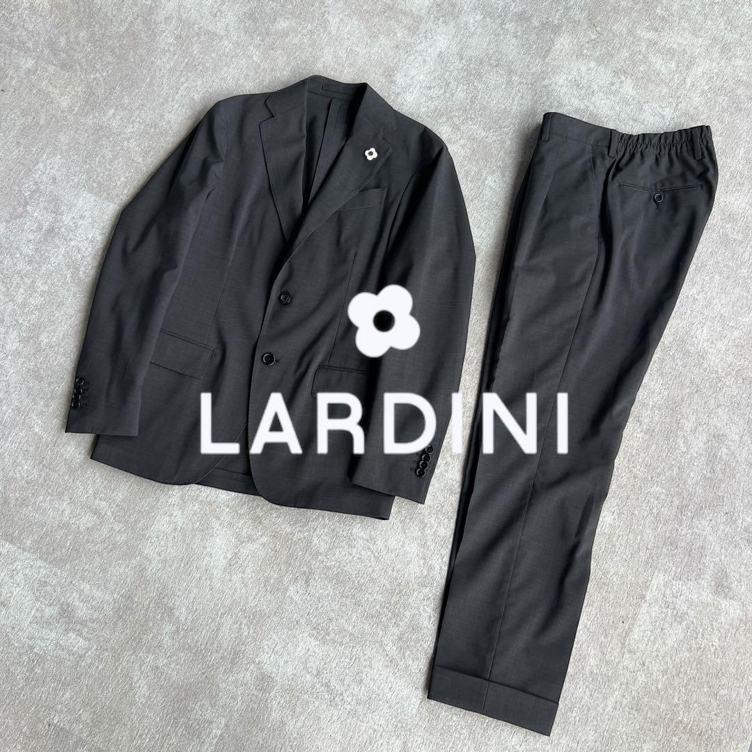 LARDINI easy wearラルディーニ サマーウール セットアップスーツ LARDINI ラルディーニ サマーウール グレンチェック スーツ