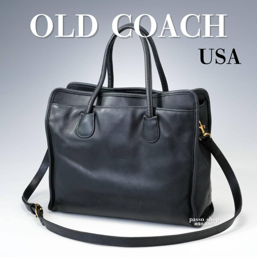 希少✨ 極美品✨ オールドコーチ 黒 USA製 2way A4収納可　ビジネス 希少 オールドコーチ 2way ビジネスバッグ ブラック｜Yahoo