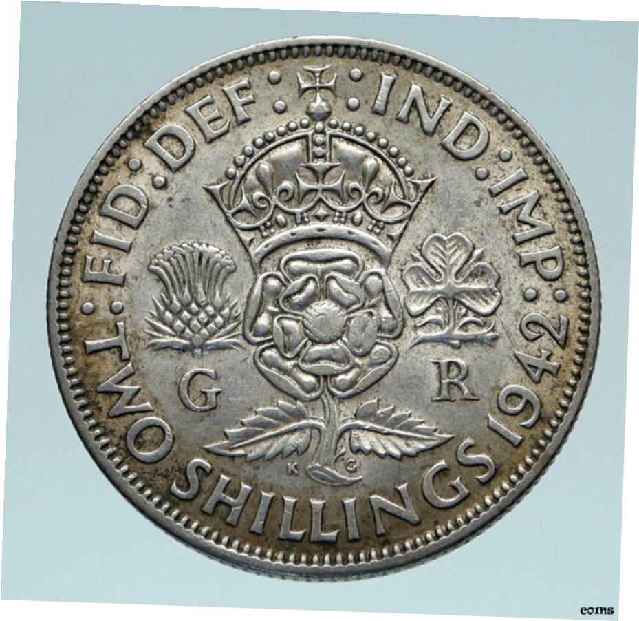 フィジー 1951年発行キングジョージ VI 5 シリング イギリス 5シリング硬貨☆1951年／未使用／プルーフ／ジョージ6
