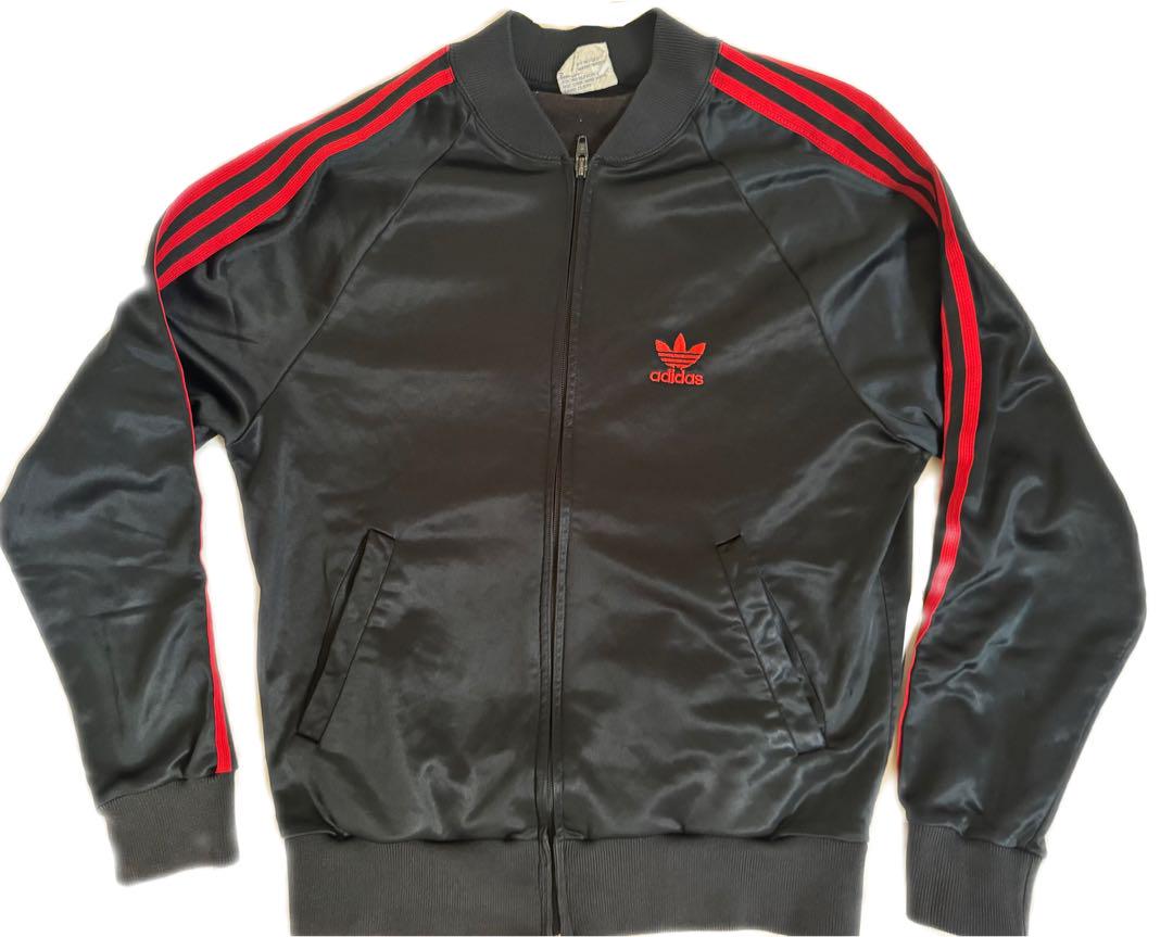80s adidas ATP ジャージ ビンテージ トラックジャケット ブラック 古着 80s アディダス ATP トラックジャケット オールブラック 黒
