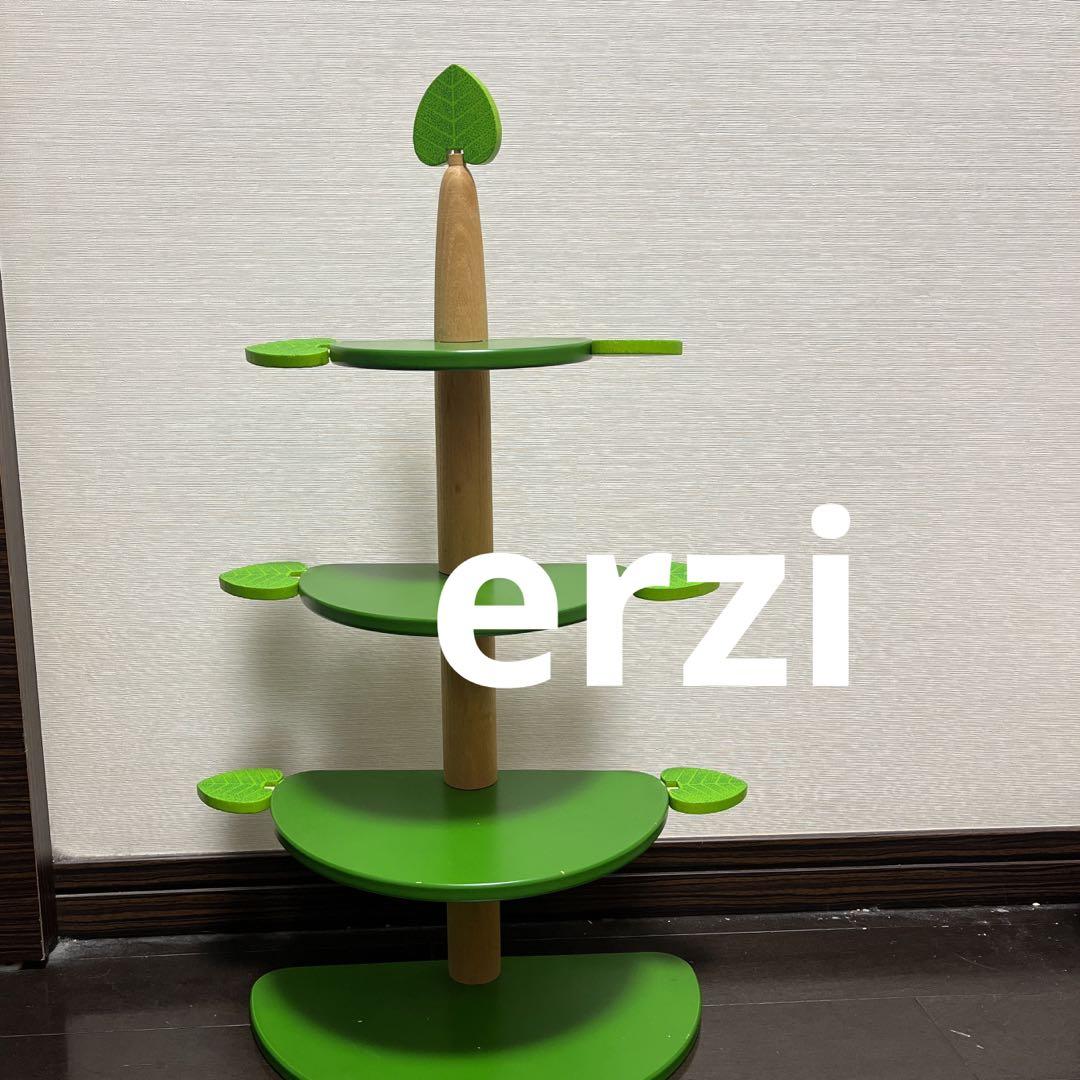 ドイツ erzi 木製 緑色 葉っぱ型 3段棚（2025年最新】erzi