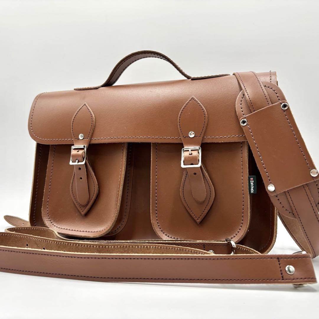 【極美品】 Zatchels ザッチェルズ 3way サッチェルバッグ キャメル 極美品】 Zatchels ザッチェルズ 3way サッチェルバッグ