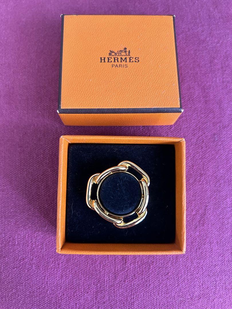 HERMES スカーフリング/ホルダー ゴールド【値下げ中】箱ノッティングカード HERMES スカーフリング/ホルダー ゴールド【値下げ中】箱