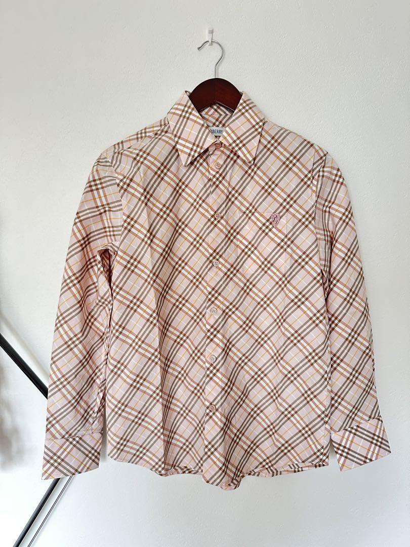 BURBERRY ピンクチェック柄 長袖シャツ （バーバリー ロンドン