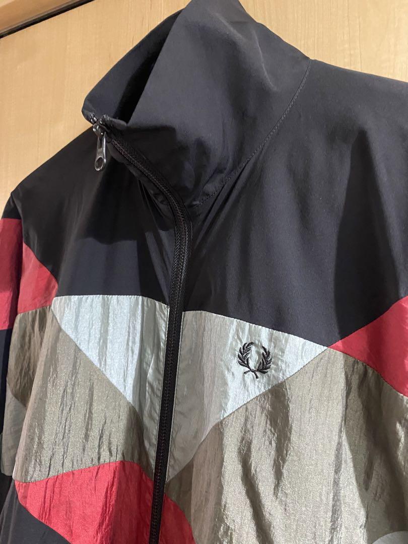 希少　フレッドペリー トラックジャケット S メンズ マルチ ジャージ パーカー FRED PERRY ジャージ Taped Track Jacket／フレッドペリー