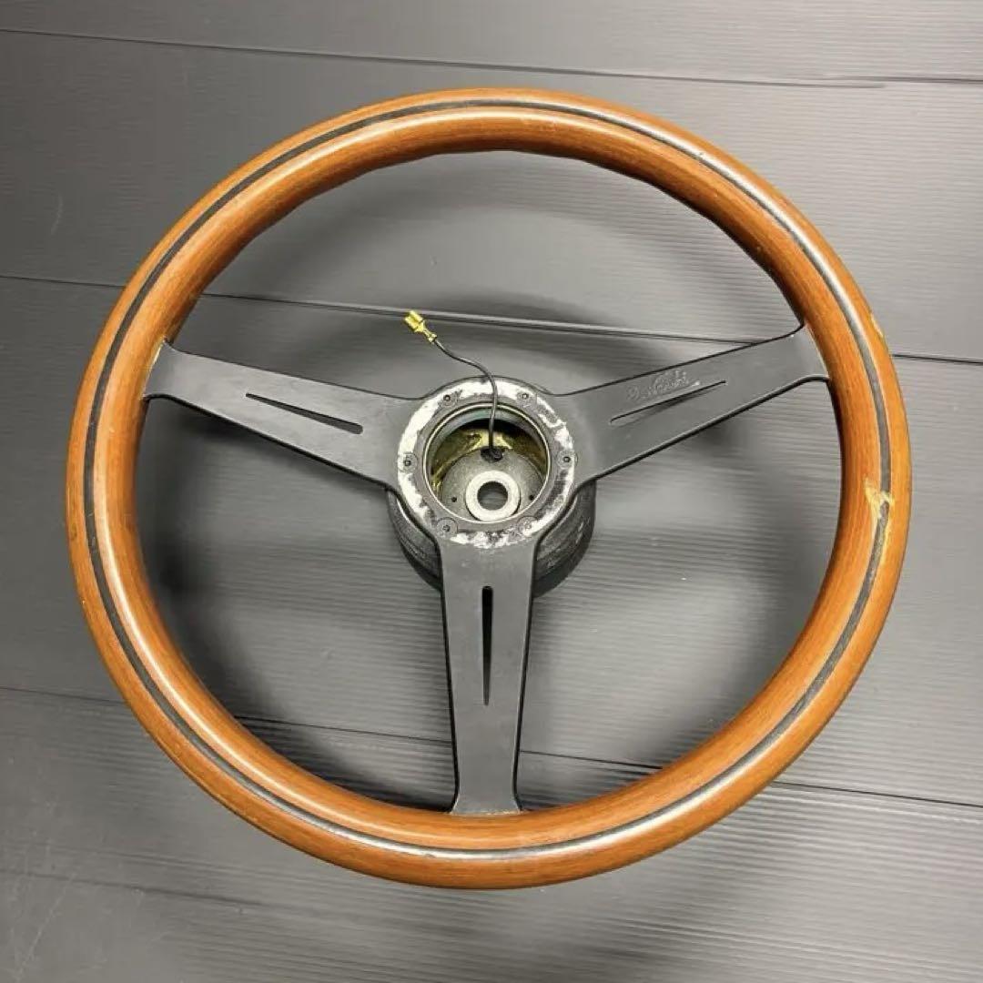 ジャンク　ナルデイ？　約36.5Φ ウッドステアリング　カスタム補修前提品 ジャンク ナルデイ？ 約36.5Φ ウッドステアリング カスタム補修