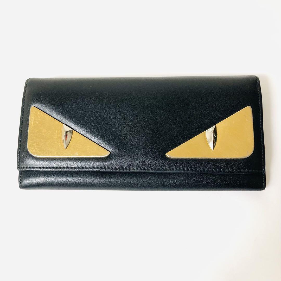 FENDI フェンディ モンスターウォレット バグズアイ レザー