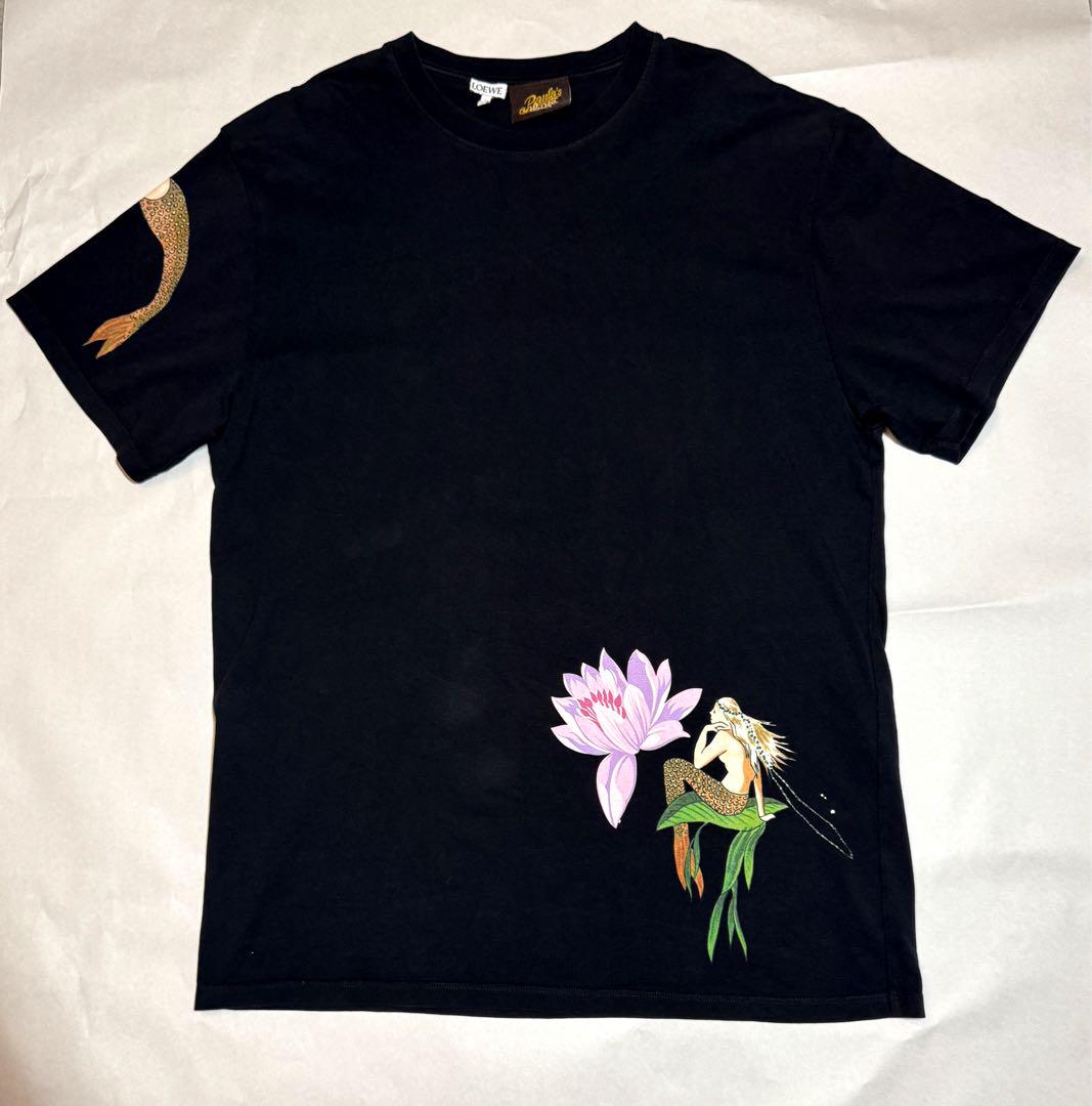 LOEWE マーメイドプリント ブラックTシャツ LOEWE マーメイドプリント ブラックTシャツ （ロエベ ポーラス