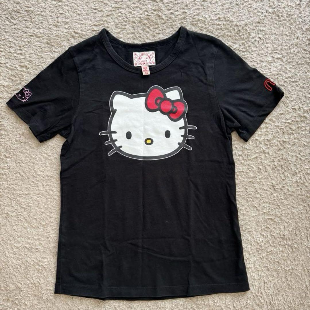 希少】 EVISU×Hello Kitty コラボTシャツ 刺繍 コットン44（福岡