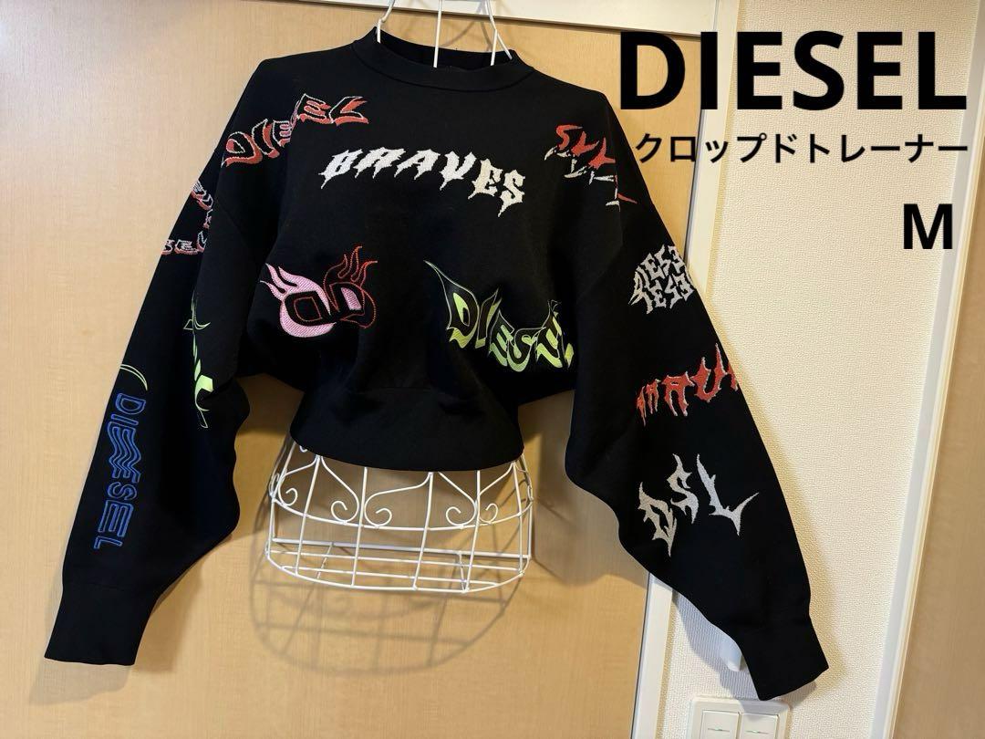 ディーゼル DIESEL グラフィックプリント ショート丈クロップドトレーナーM ディーゼル DIESEL グラフィックプリント ショート丈クロップド