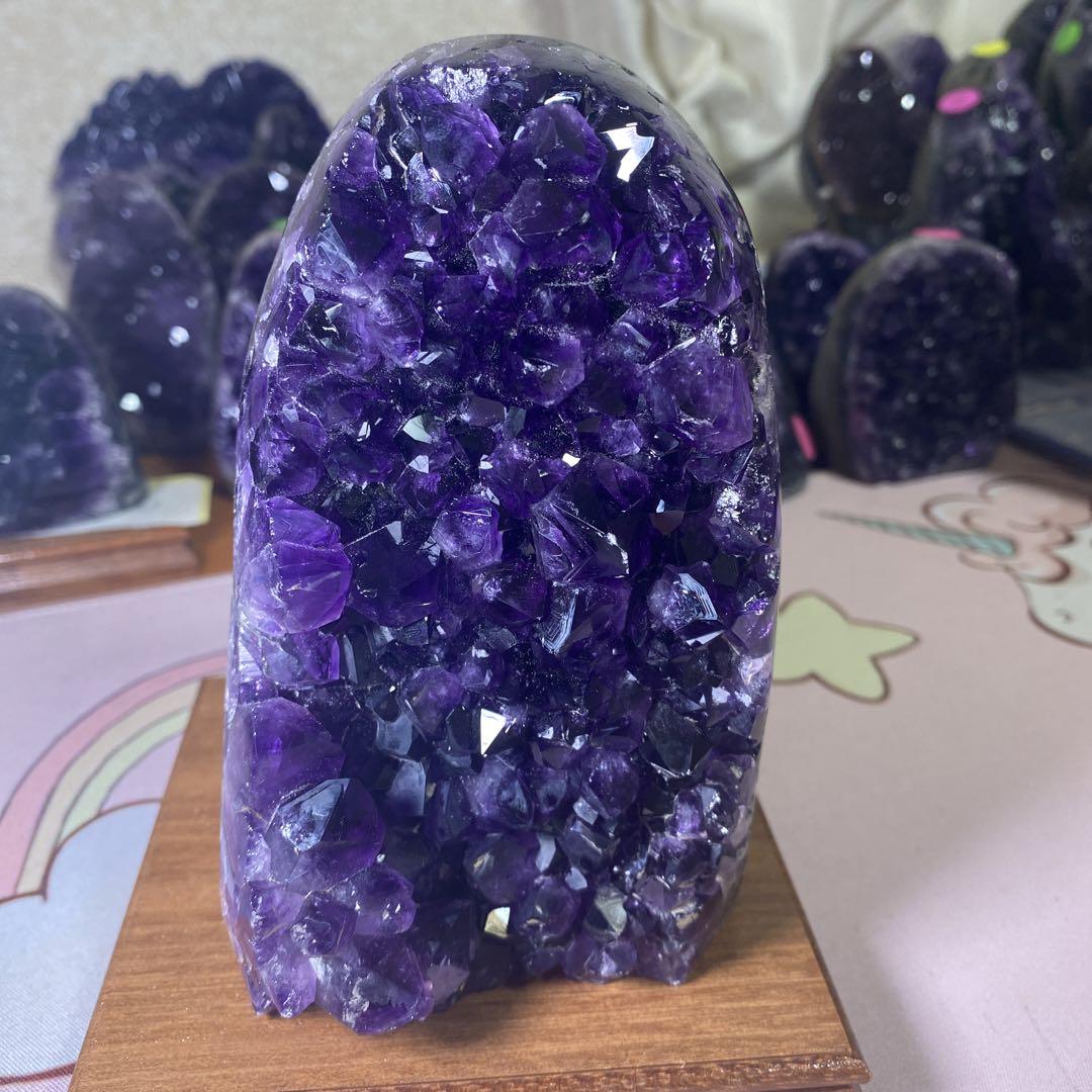 極上】ウルグアイ産A A A級アメジストクラスター（幸運水晶）超