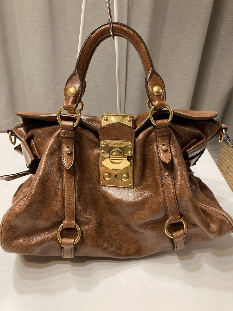 miumiuサイドリボンバック （ミュウミュウ ハンドバッグ ミニ