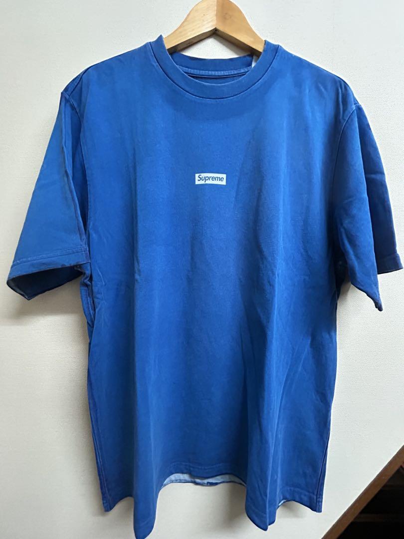 トップス Supreme Overprint Small Box S/S Top Blue Supreme Overprint Small Box S/S Top M（Supreme Overprint