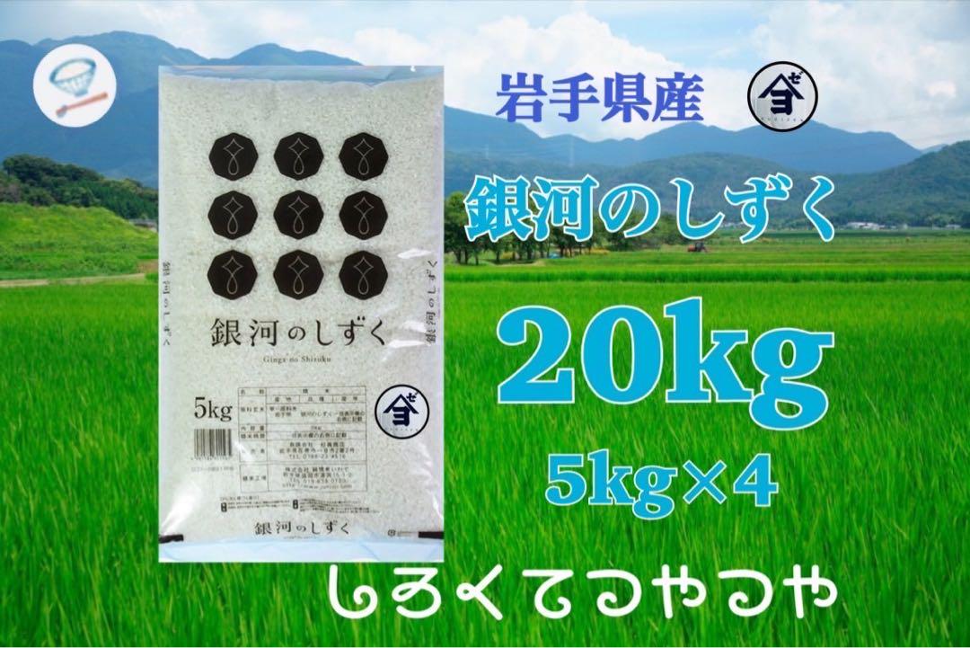 お米　銀河のしずく【令和3年産】精米済み　20kg（5kg×4）おまけ付き Amazon.co.jp: 精米 米 お米マイスター推奨 令和6年 岩手県産