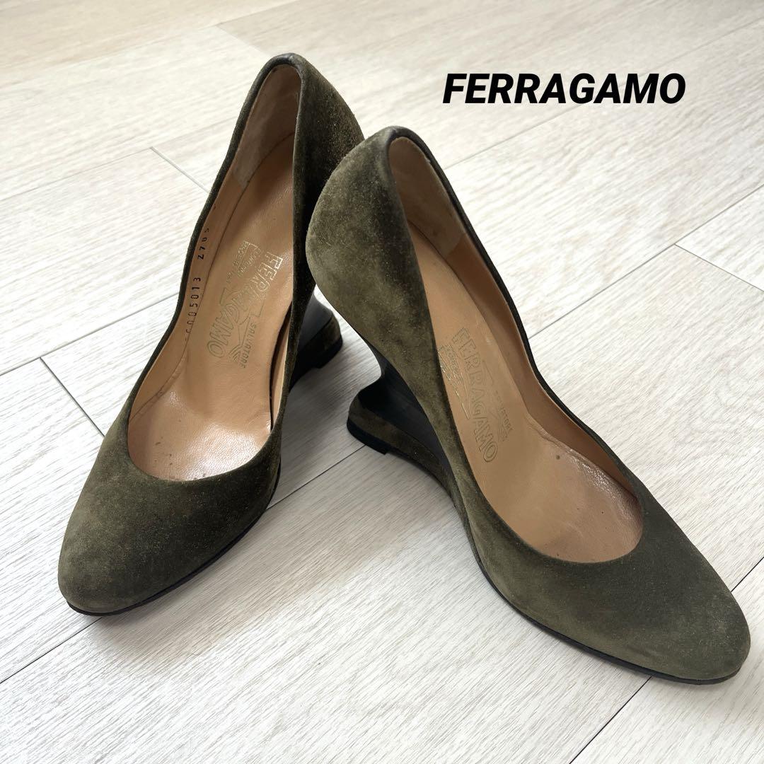 新品フェラガモ MY CHARME パンプス キャメル スエード FERRAGAMO フェラガモ エナメル パンプス ベージュ Salvatore