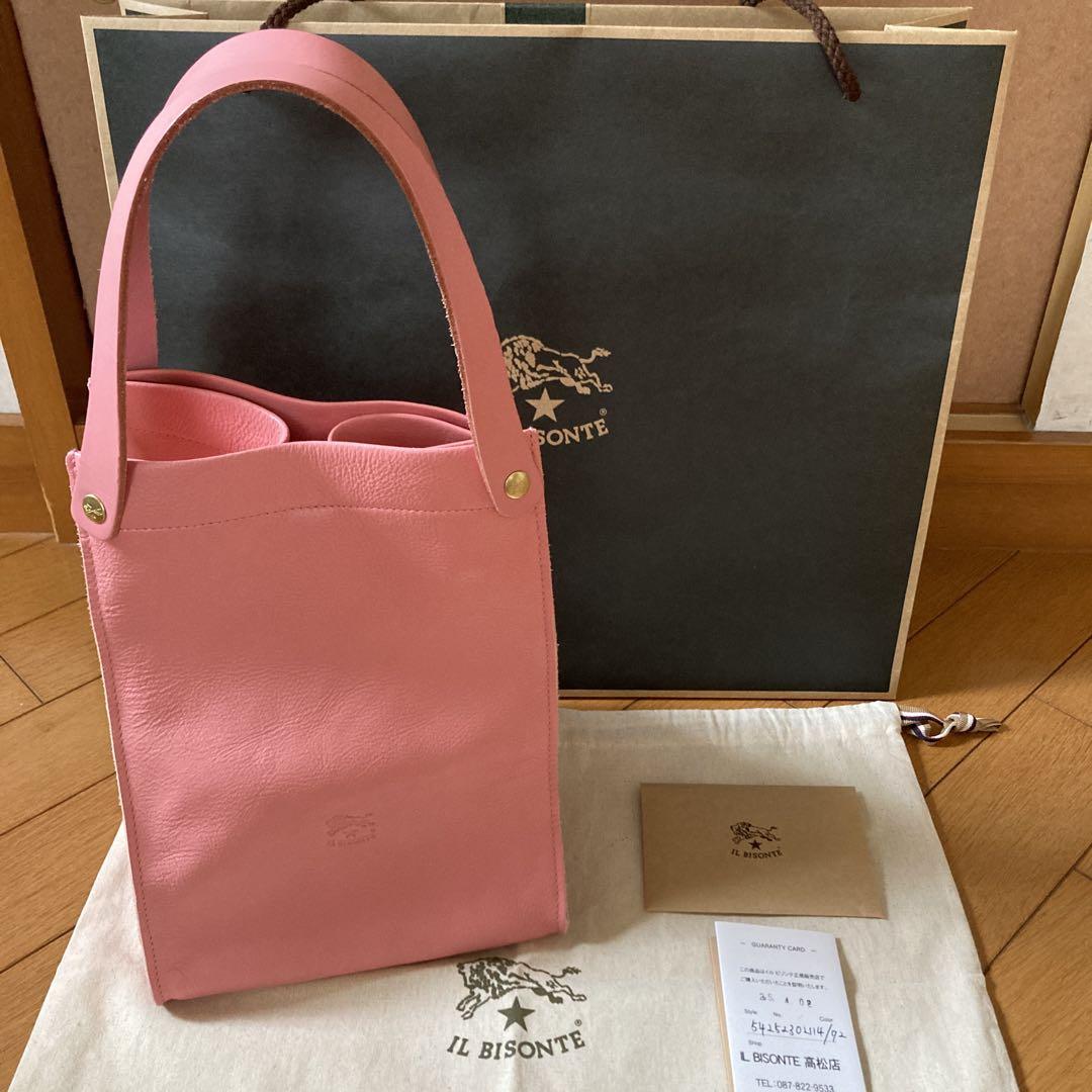 限定品イルビゾンテ トートバッグ　ハンドバック　ピンク美品　定価４９５００円 トートバッグ｜トート・ハンドバッグ｜IL BISONTE(イルビゾンテ