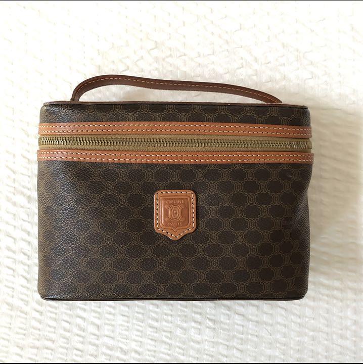 ★極美品★ CELINE セリーヌマカダム柄 がま口 バニティ ポーチバッグ Yahoo!オークション -「セリーヌ ポーチ マカダム」の落札相場