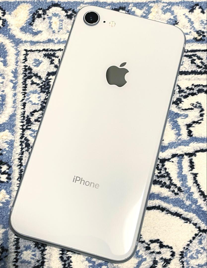 iPhone - [バッテリ×] iPhone8 64GB SIMロック解除済み ホワイト バッテリー新品】iPhone8 64GB ホワイト【SIMロック解除済み