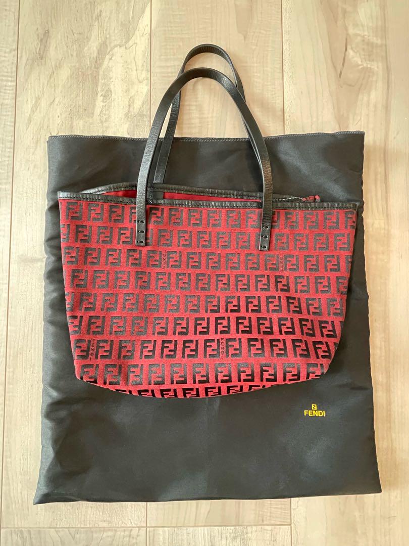FENDI ズッカ　ズッキーノ　クラッチバッグ　セカンドバッグ　レッド　ロゴ　赤 Fendi ズッキーノ ズッカ トートバッグ レッド ブラック 赤 黒