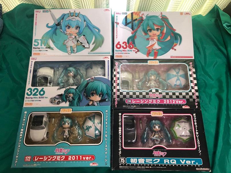 【開封品】レーシングミク　ねんどろいど　６体まとめ売り 一部開封品】ねんどろいど レーシングミク6体セット