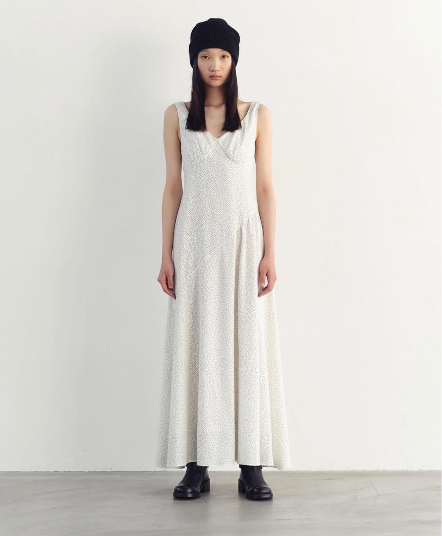 rosarymoon ワンピース Dot Gathered Dress（Rosary moon Flower