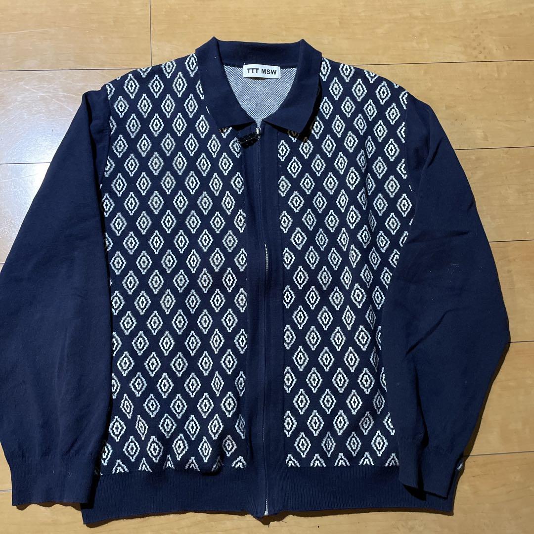 TTT MSW 23SS Diamond Knit Polo (Navy)（TTT MSW 23ss DIAMOND