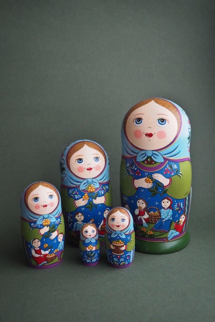 ロシア雑貨☆マトリョーシカ(5P)ホムロイイチゴ(クラウドベリー