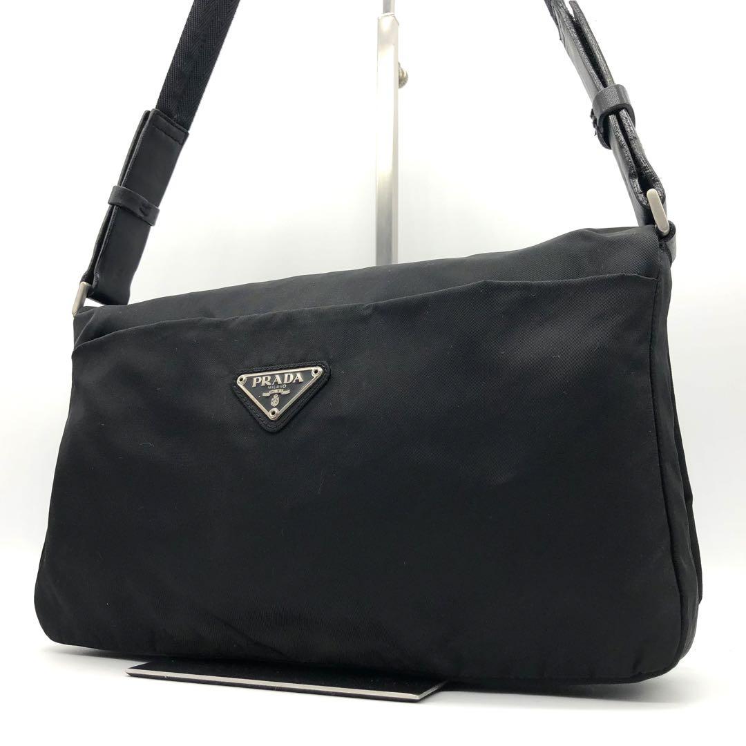 【超希少カラー❗️】PRADA ボディバッグ ワンショルダー　三角ロゴ 希少】PRADA ショルダーバッグ 三角ロゴ - メルカリ