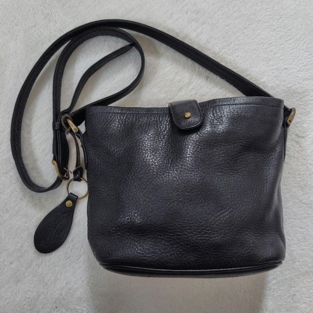 美品　マーガレットハウエル　ショルダーバッグ　バケツ　レザー　グレージュ MARGARET HOWELL（マーガレット・ハウエル）のバッグ（メンズ